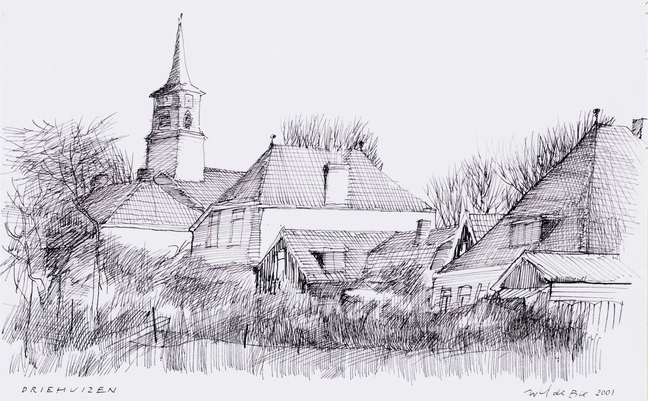 Driehuizen - Pentekening 4 - Wil de Bie