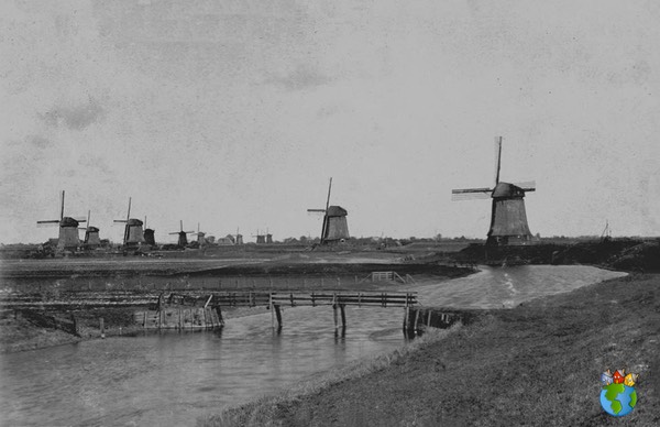 Foto's Schermer Molens - Noorderring rond 1920 - Watermerk