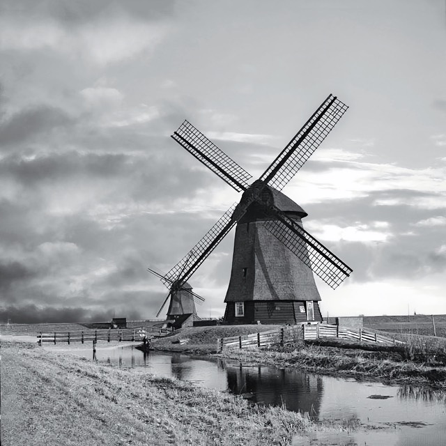 Schermer Molens - Noorderring - Ondermolen D en Bovenmolen E - 1963  02 - Zwart:Wit